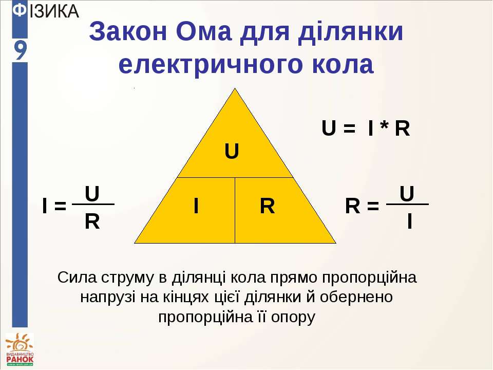 Закон ома для ділянки кола