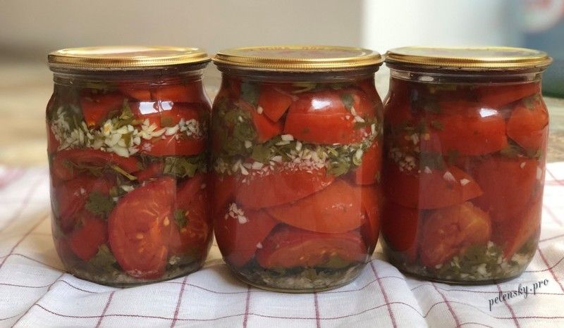 Помідори половинками на зиму